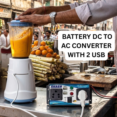 Battery Dc to AC Converter With 2 Usb (BAC)